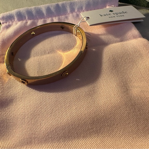 Kate Spade Spot The Spade Studded Hinged Bangle - Picture 6 of 8
